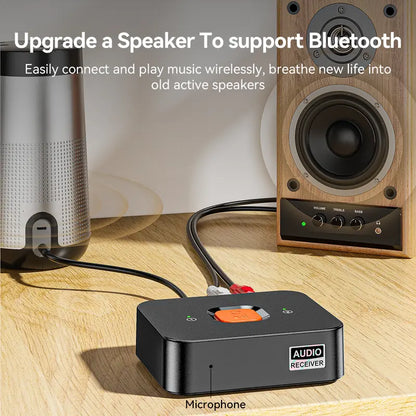 🔊✨Bluetooth 6.0 Audio Receiver with RCA and AUX Outputs– Upgrade Any Speaker to Wireless 🎶