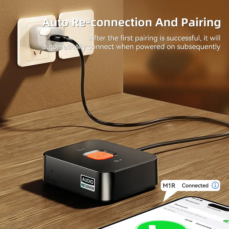 🔊✨Bluetooth 6.0 Audio Receiver with RCA and AUX Outputs– Upgrade Any Speaker to Wireless 🎶