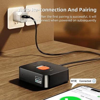 🔊✨Bluetooth 6.0 Audio Receiver with RCA and AUX Outputs– Upgrade Any Speaker to Wireless 🎶
