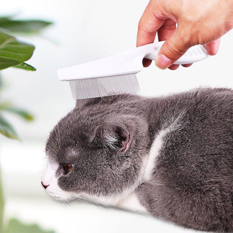🐾 1 KAUFEN, 1 GRATIS! 🛁 Multifunktionaler Tierpflegekamm – Feine Edelstahlzinken – Entfernt Tränenflecken, Flöhe & Verfilzungen – sanft zur Haut, effektiv für Katzen und Hunde ✨🐶