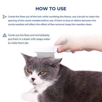 🐾 1 KAUFEN, 1 GRATIS! 🛁 Multifunktionaler Tierpflegekamm – Feine Edelstahlzinken – Entfernt Tränenflecken, Flöhe & Verfilzungen – sanft zur Haut, effektiv für Katzen und Hunde ✨🐶