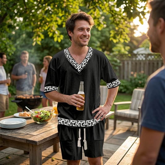 👕☀️Men's Casual Top & Shorts 2-Piece Set– Effortless Comfort & Style 🔥