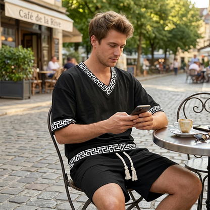 👕☀️Men's Casual Top & Shorts 2-Piece Set– Effortless Comfort & Style 🔥