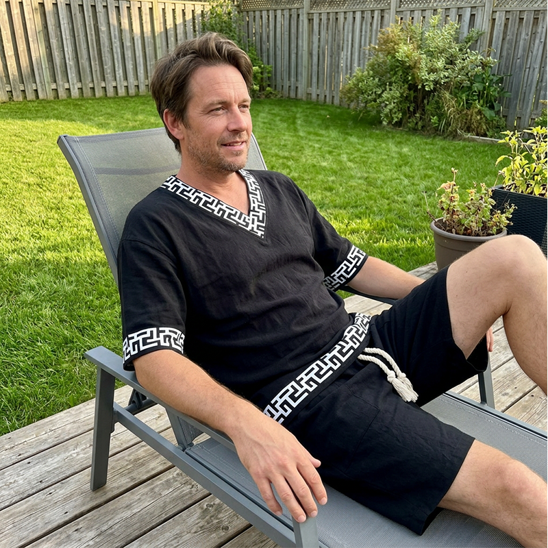 👕☀️Men's Casual Top & Shorts 2-Piece Set– Effortless Comfort & Style 🔥