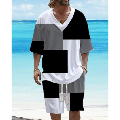 👕☀️Men's Casual Top & Shorts 2-Piece Set– Effortless Comfort & Style 🔥