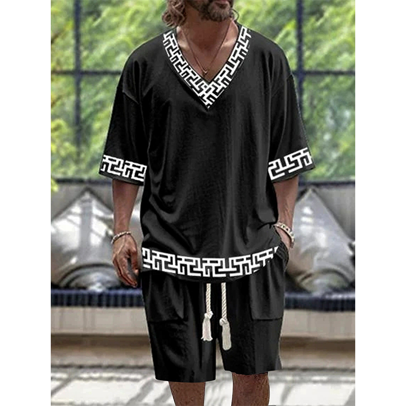 👕☀️Men's Casual Top & Shorts 2-Piece Set– Effortless Comfort & Style 🔥