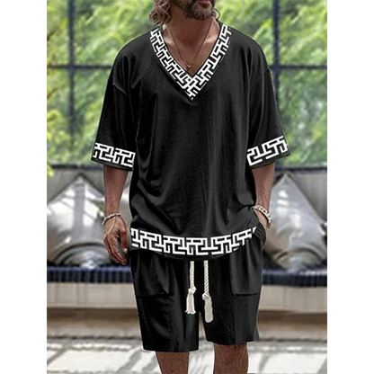 👕☀️Men's Casual Top & Shorts 2-Piece Set– Effortless Comfort & Style 🔥