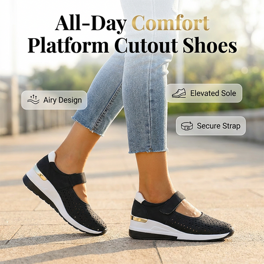 👟✨Women's Breathable Cutout Platform Shoes – All-Day Comfort & Style🔥