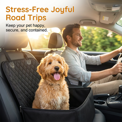 🐶🚗Convertible Car Pet Seat Cover and Booster Dog Basket – Keep Your Dog Safe & Your Car Clean✨