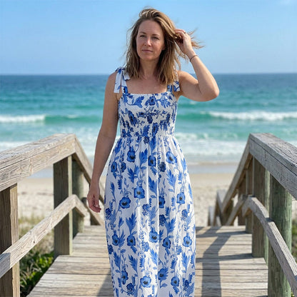 🌸Women's Summer Elegant Floral Strap Dress – Effortless Summer Resort Style ✨