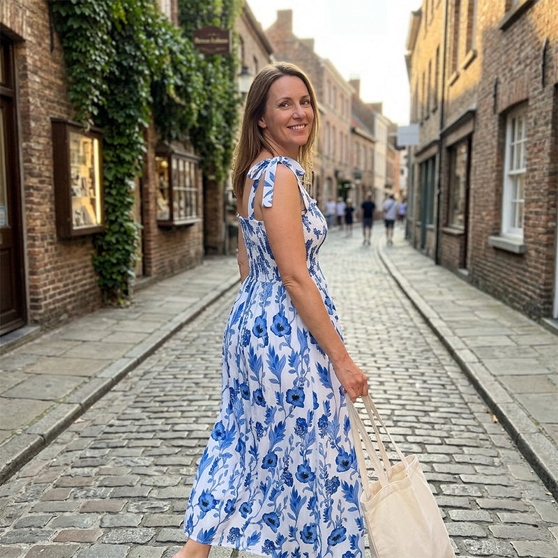 🌸Women's Summer Elegant Floral Strap Dress – Effortless Summer Resort Style ✨
