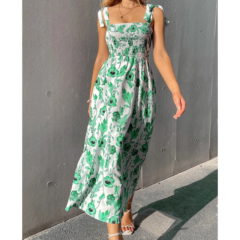 🌸Women's Summer Elegant Floral Strap Dress – Effortless Summer Resort Style ✨