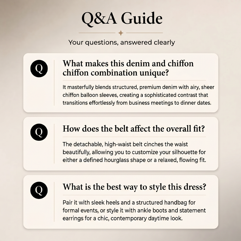 👗Slim Fit Stand Collar Denim Midi Dress– Elegant Everyday Chic✨