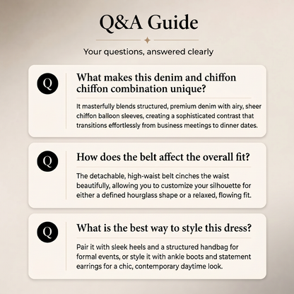 👗Slim Fit Stand Collar Denim Midi Dress– Elegant Everyday Chic✨