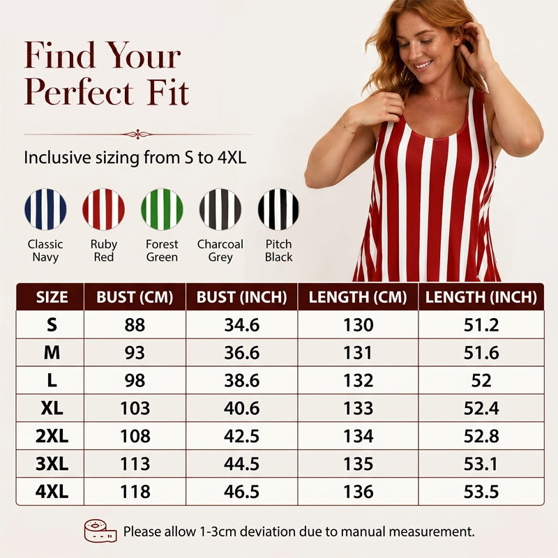 👗Gestreiftes ärmelloses Maxikleid für Damen – mühelose Sommer-Eleganz✨
