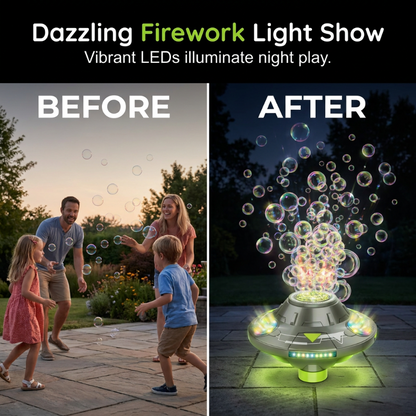📢📢50% OFF !! ⏰Smart Rotating UFO Bubble Machine – Magical Outdoor Fun For Kids✨