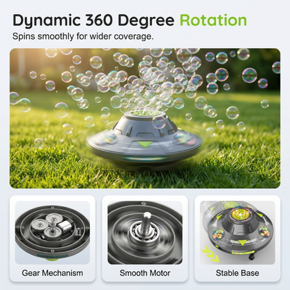 📢📢50% OFF !! ⏰Smart Rotating UFO Bubble Machine – Magical Outdoor Fun For Kids✨