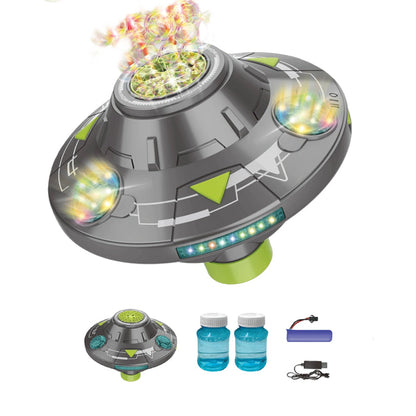 📢📢50% OFF !! ⏰Smart Rotating UFO Bubble Machine – Magical Outdoor Fun For Kids✨