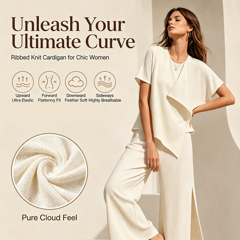 👗Damen-Set mit asymmetrischem Oberteil und Hose mit weitem Bein – elegantes Statement-Zweiteiler ✨