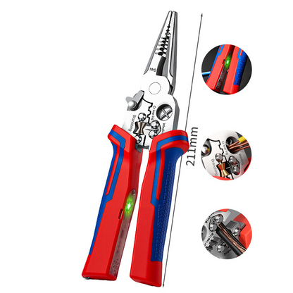 🔧8-in-1 Electrician Wire Stripper with Voltage Tester– Heavy Duty Wire Stripper⚡