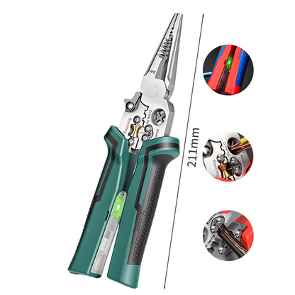 🔧8-in-1 Electrician Wire Stripper with Voltage Tester– Heavy Duty Wire Stripper⚡