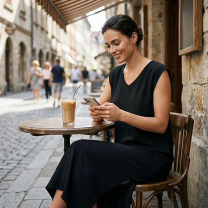 ⌛Limited-time offer👗Women's Summer Sleeveless Side Slit Dress– Flowy Holiday Dress☀️