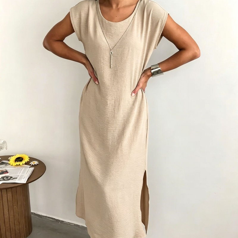 ⌛Limited-time offer👗Women's Summer Sleeveless Side Slit Dress– Flowy Holiday Dress☀️