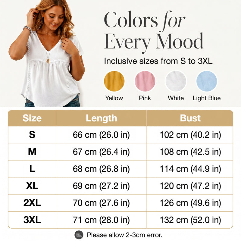 🌸New Arrivals – Best Sellers👚Women's Elegant V-Neck T-Shirt – Soft Everyday Basic Top✨