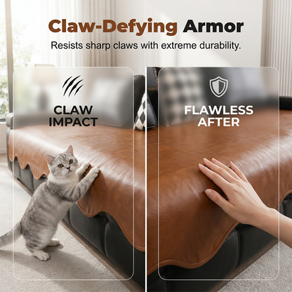 🛋️Waterproof Faux Leather Sofa Seat Cover – Anti-Scratch Non-Slip Couch Guard ✨