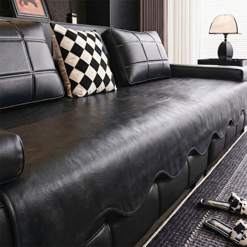 🛋️Waterproof Faux Leather Sofa Seat Cover – Anti-Scratch Non-Slip Couch Guard ✨