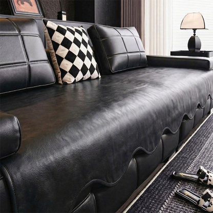 🛋️Waterproof Faux Leather Sofa Seat Cover – Anti-Scratch Non-Slip Couch Guard ✨