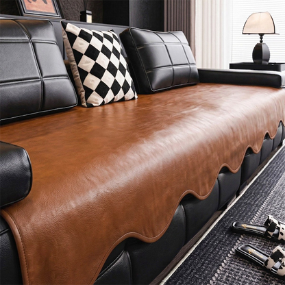 🛋️Waterproof Faux Leather Sofa Seat Cover – Anti-Scratch Non-Slip Couch Guard ✨