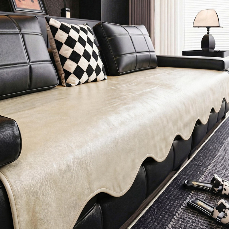 🛋️Waterproof Faux Leather Sofa Seat Cover – Anti-Scratch Non-Slip Couch Guard ✨