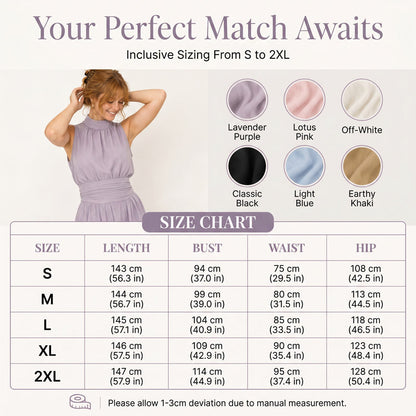💥50% off on the last day-Women's Sleeveless Mock Neck Wide-Leg Jumpsuit