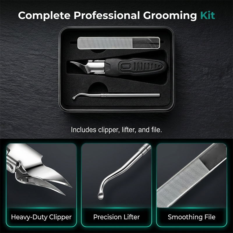 ✂️Professionelles 3-in-1 Pediküre-Scherenset – Präzisions-Nagelwerkzeug aus Edelstahl ✨