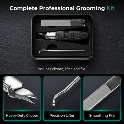 ✂️Professionelles 3-in-1 Pediküre-Scherenset – Präzisions-Nagelwerkzeug aus Edelstahl ✨