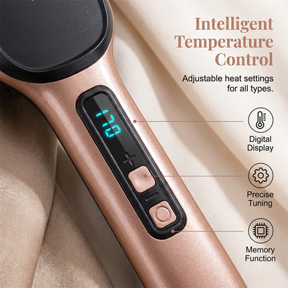 💇‍♀️Negative Ion 2-in-1 Hair Straightener Brush– Frizz-Free Fast Styling Hair Tool ✨