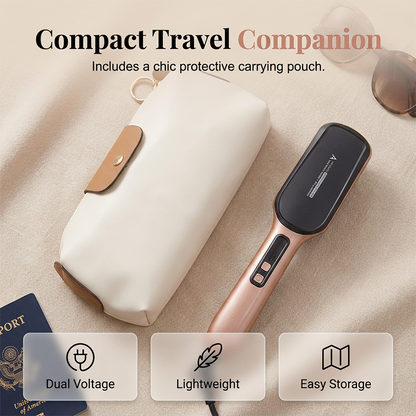 💇‍♀️Negative Ion 2-in-1 Hair Straightener Brush– Frizz-Free Fast Styling Hair Tool ✨