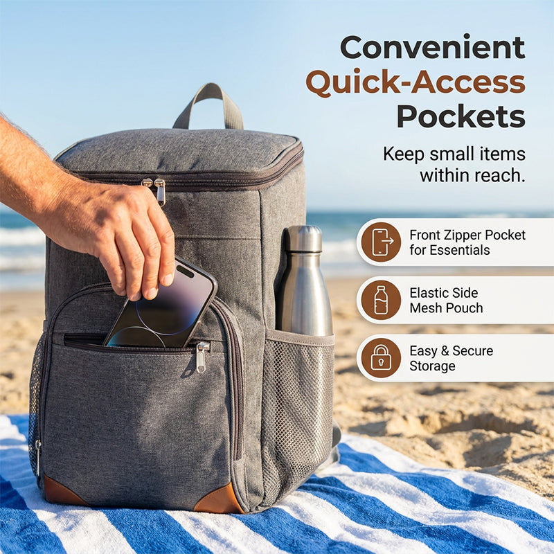 ⌛Limited-time offer-Leakproof Insulated Thermal Picnic Backpack– Leak-Proof Thermal Lunch & Drinks Backpack ❄️