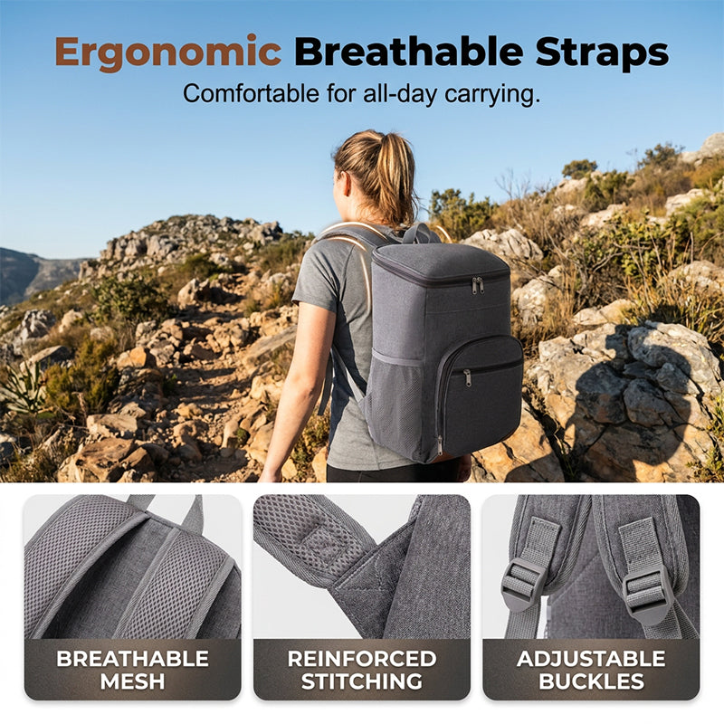 ⌛Limited-time offer-Leakproof Insulated Thermal Picnic Backpack– Leak-Proof Thermal Lunch & Drinks Backpack ❄️