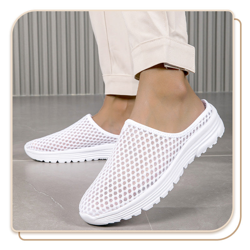 👟☁️Casual Comfort Breathable Mesh Slippers – 50% OFF! Lightweight, airy, slip-on style – indoor & outdoor comfort. 🔥☀️