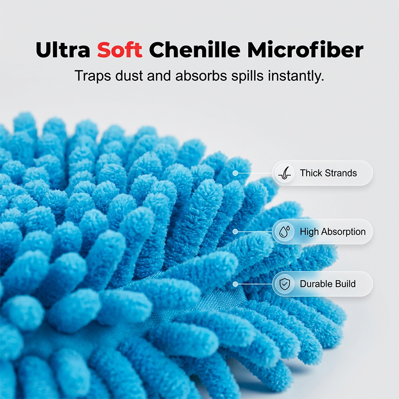 🧹🧼 Chenille Spin Mop Head Replacement – Ultra-Absorbent Microfiber Refill Pads | Wet & Dry Use | Machine Washable | Fits Most Spin Mops ✨