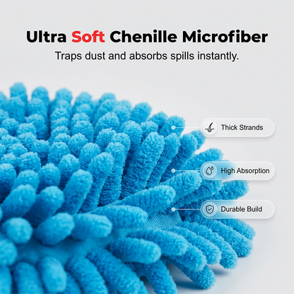 🧹🧼 Chenille Spin Mop Head Replacement – Ultra-Absorbent Microfiber Refill Pads | Wet & Dry Use | Machine Washable | Fits Most Spin Mops ✨