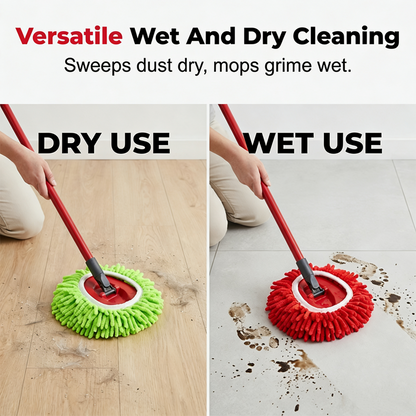 🧹🧼 Chenille Spin Mop Head Replacement – Ultra-Absorbent Microfiber Refill Pads | Wet & Dry Use | Machine Washable | Fits Most Spin Mops ✨