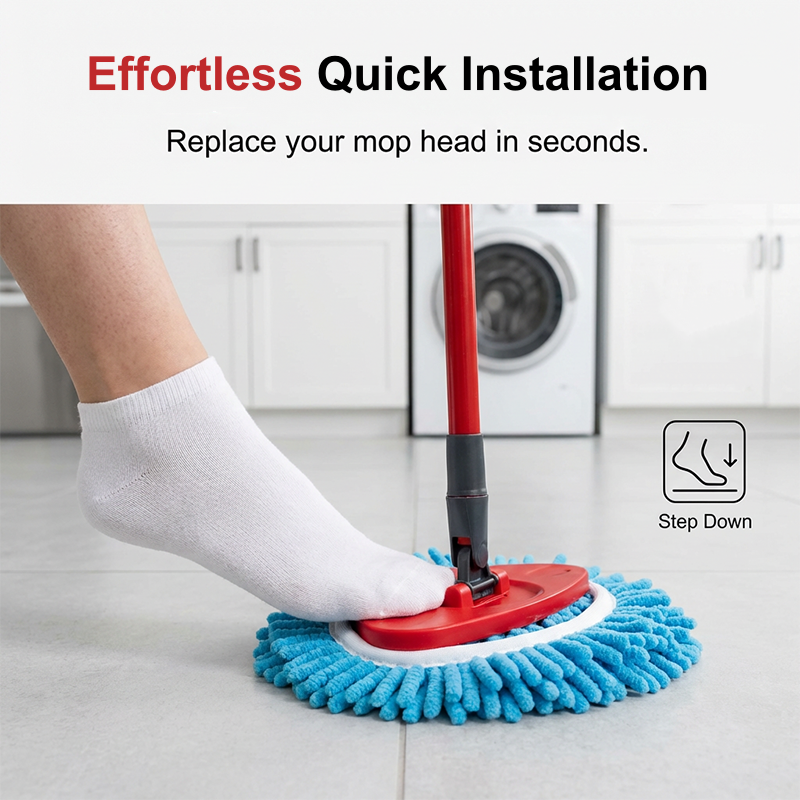 🧹🧼 Chenille Spin Mop Head Replacement – Ultra-Absorbent Microfiber Refill Pads | Wet & Dry Use | Machine Washable | Fits Most Spin Mops ✨