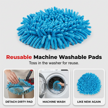 🧹🧼 Chenille Spin Mop Head Replacement – Ultra-Absorbent Microfiber Refill Pads | Wet & Dry Use | Machine Washable | Fits Most Spin Mops ✨