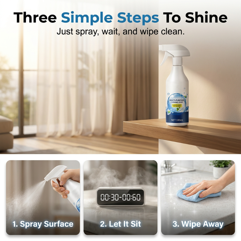 🧼Fast Clean Multi Surface Spray– Fast-Acting Grease & Stain Remover✨