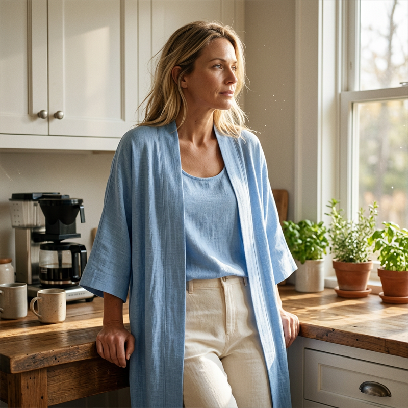 ☀️2-teiliges Damen-Set aus Tanktop und Cardigan – leichtes Sommer-Outfit zum Layering ✨