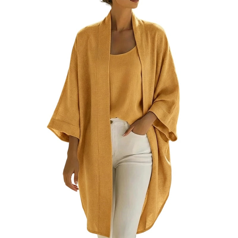 ☀️2-teiliges Damen-Set aus Tanktop und Cardigan – leichtes Sommer-Outfit zum Layering ✨
