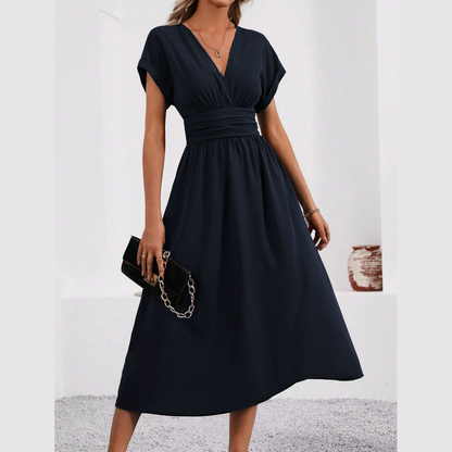 👗✨Damen-Kleid mit V-Ausschnitt, tailliert – vom Brunch bis zum Ausgehen 🔥